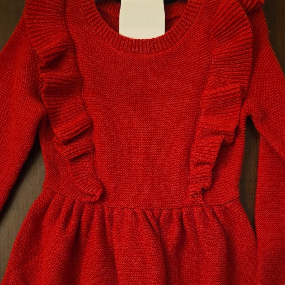 Carter's Vibrant Red Ruffle Dress - Picture 8 of 12